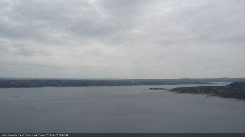 Lake Travis webcam, April 20, 2018 3:25 PM CT