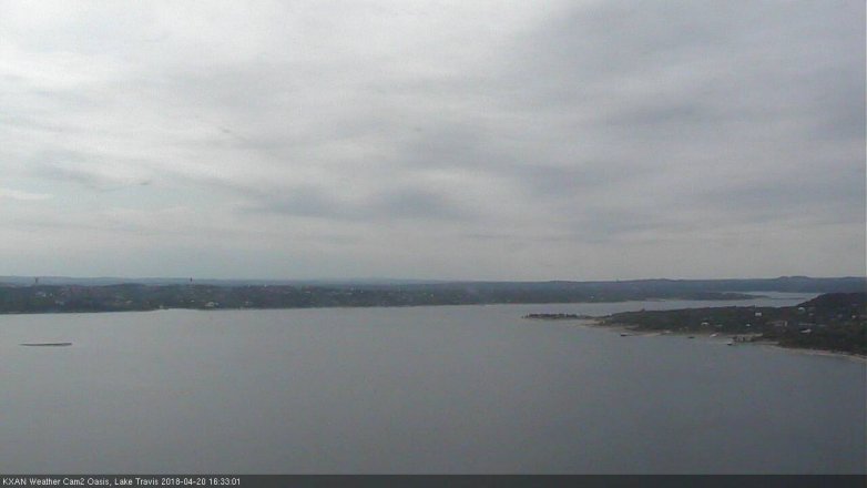 Lake Travis webcam, April 20, 2018 3:40 PM CT