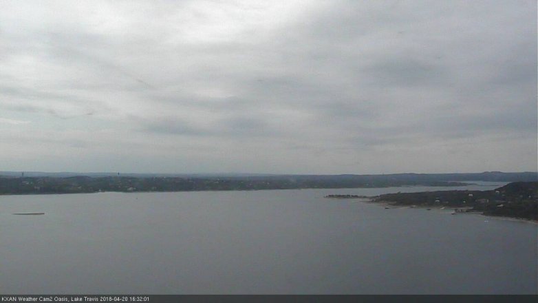Lake Travis webcam, April 20, 2018 3:55 PM CT