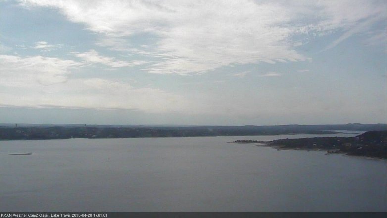 Lake Travis webcam, April 20, 2018 4:30 PM CT