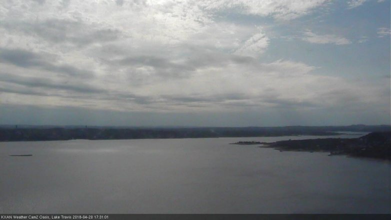 Lake Travis webcam, April 20, 2018 4:40 PM CT
