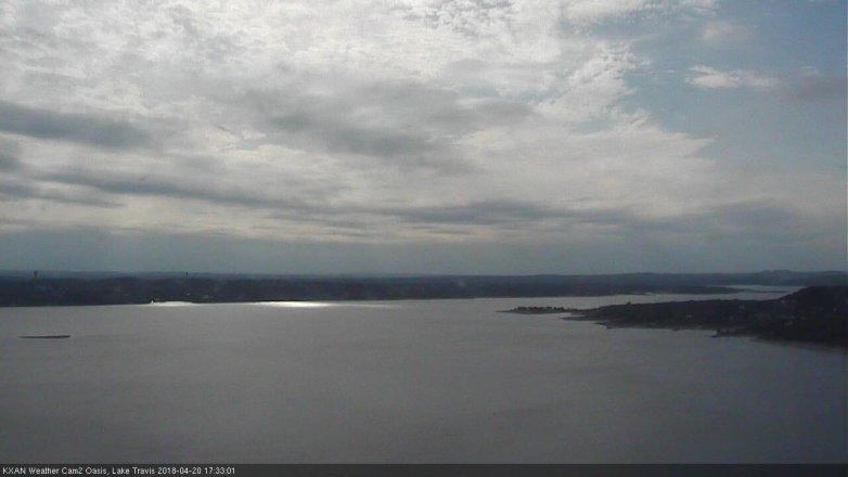 Lake Travis webcam, April 20, 2018 4:50 PM CT