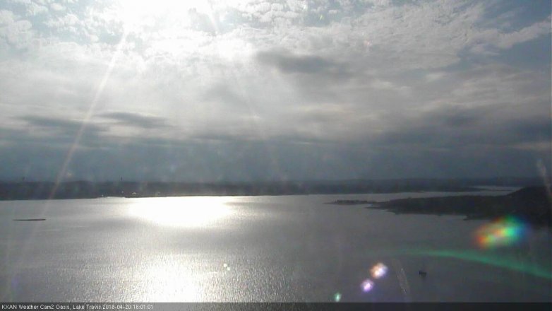 Lake Travis webcam, April 20, 2018 5:05 PM CT