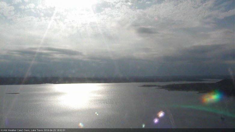 Lake Travis webcam, April 20, 2018 5:20 PM CT