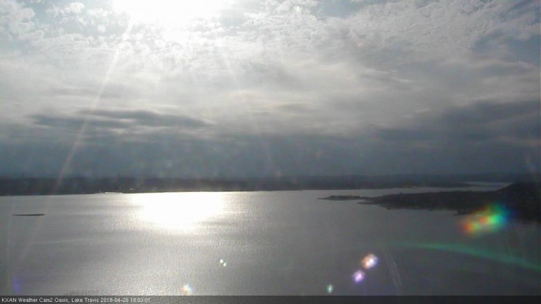 Lake Travis webcam, April 20, 2018 5:30 PM CT