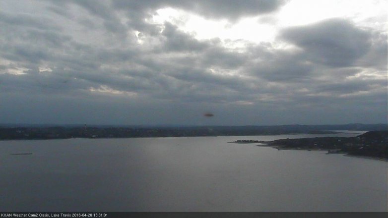 Lake Travis webcam, April 20, 2018 5:40 PM CT