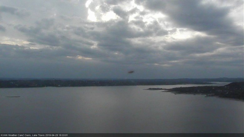Lake Travis webcam, April 20, 2018 5:45 PM CT