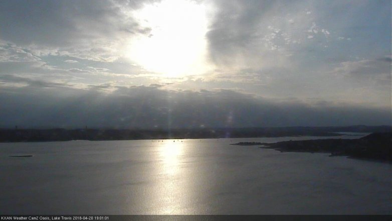 Lake Travis webcam, April 20, 2018 6:05 PM CT