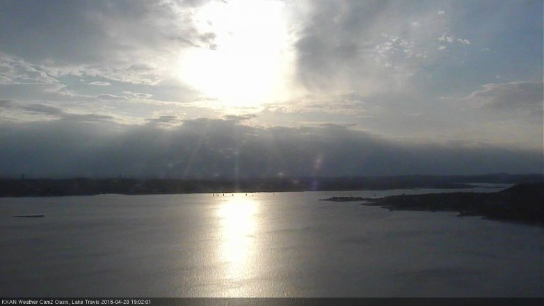 Lake Travis webcam, April 20, 2018 6:10 PM CT