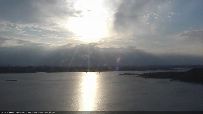 Lake Travis webcam, April 20, 2018 6:25 PM CT