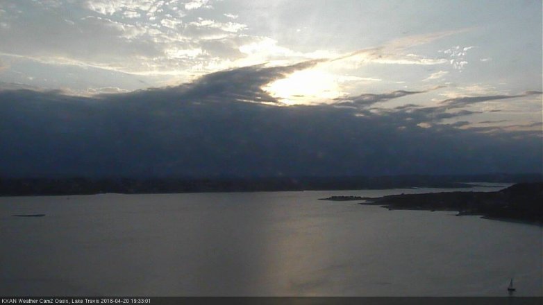 Lake Travis webcam, April 20, 2018 6:45 PM CT