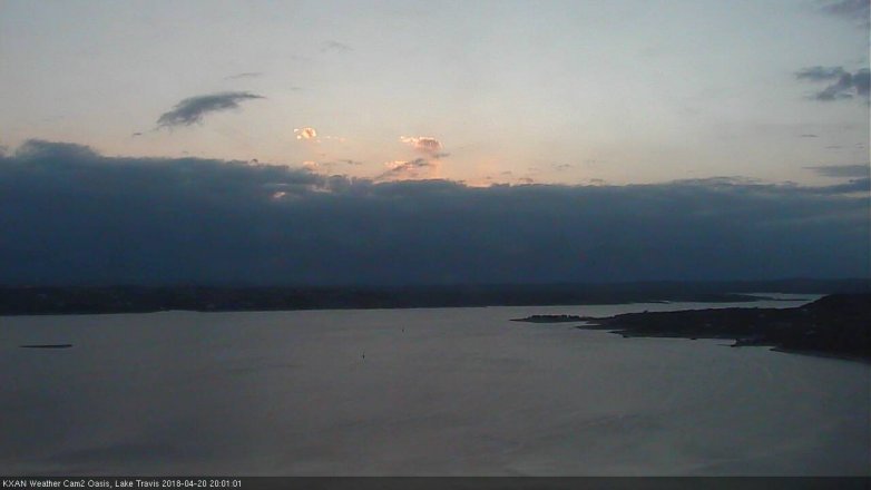 Lake Travis webcam, April 20, 2018 7:20 PM CT