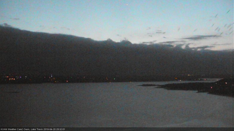 Lake Travis webcam, April 20, 2018 7:35 PM CT