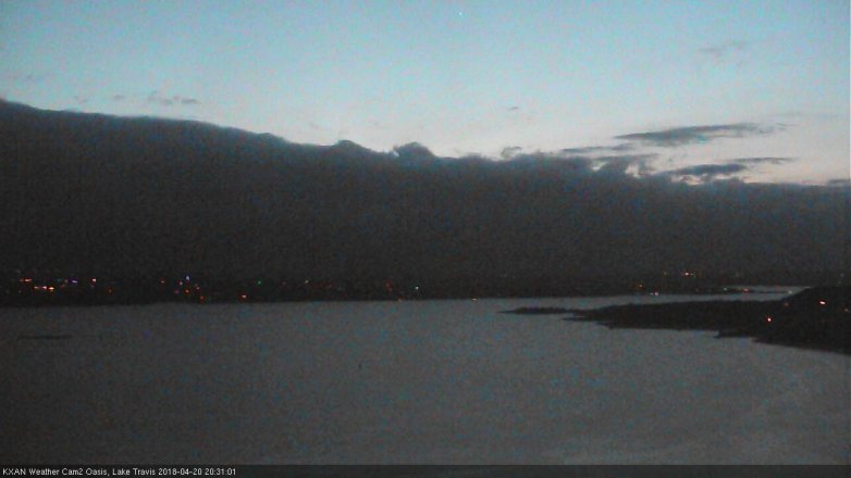 Lake Travis webcam, April 20, 2018 7:40 PM CT