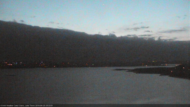 Lake Travis webcam, April 20, 2018 7:55 PM CT