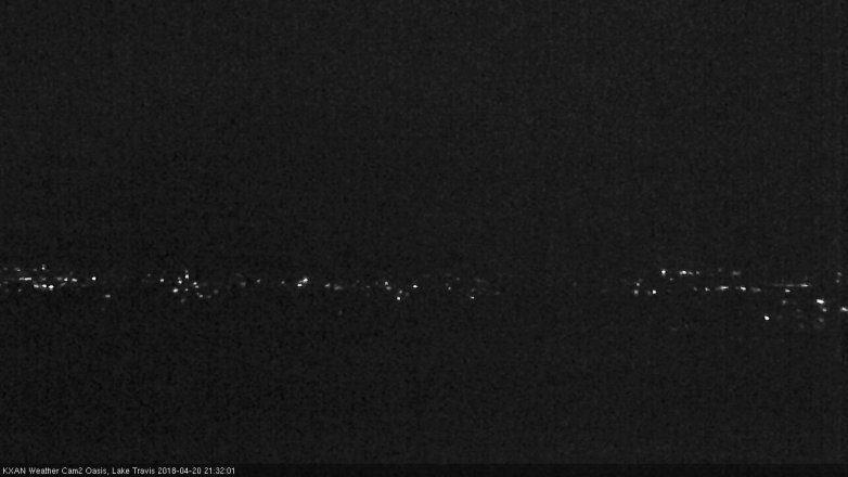 Lake Travis webcam, April 20, 2018 8:40 PM CT