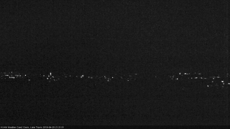 Lake Travis webcam, April 20, 2018 8:55 PM CT