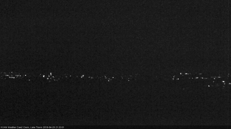 Lake Travis webcam, April 20, 2018 9:00 PM CT