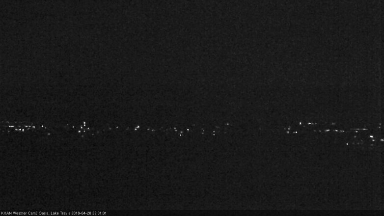 Lake Travis webcam, April 20, 2018 9:05 PM CT