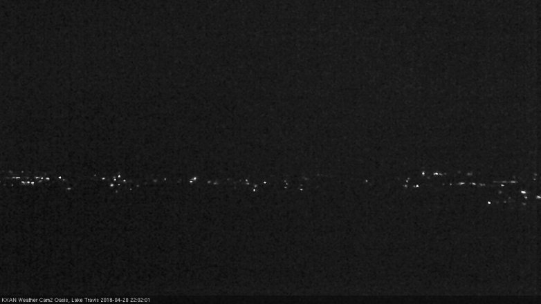 Lake Travis webcam, April 20, 2018 9:10 PM CT