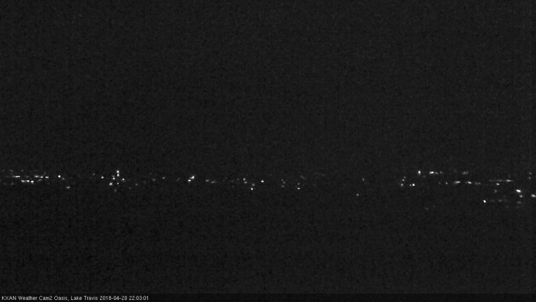 Lake Travis webcam, April 20, 2018 9:30 PM CT