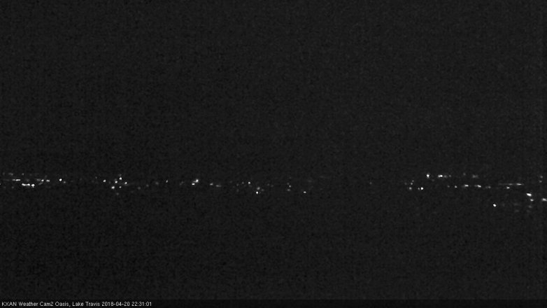 Lake Travis webcam, April 20, 2018 9:55 PM CT
