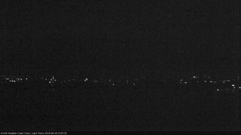 Lake Travis webcam, April 20, 2018 10:30 PM CT