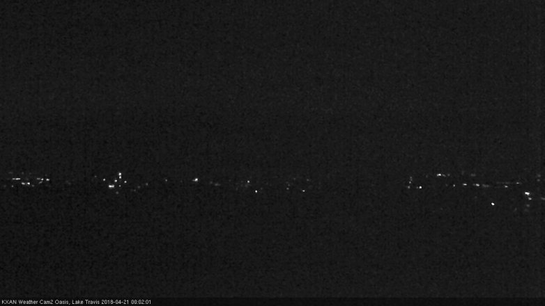 Lake Travis webcam, April 20, 2018 11:30 PM CT