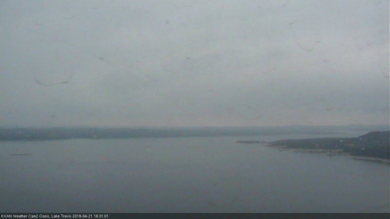 Lake Travis webcam, April 21, 2018 3:35 PM CT