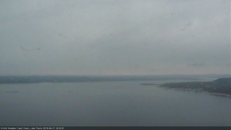 Lake Travis webcam, April 21, 2018 3:45 PM CT