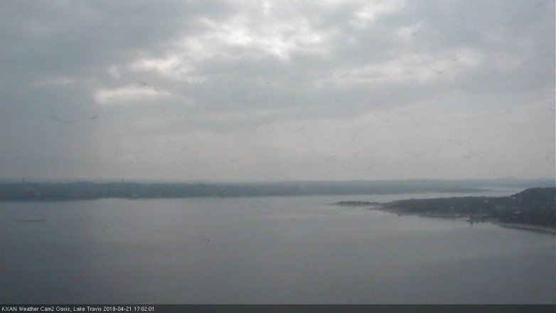 Lake Travis webcam, April 21, 2018 4:05 PM CT