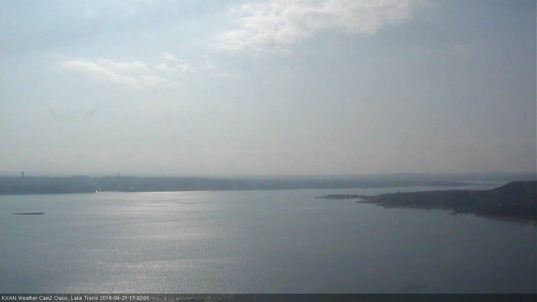 Lake Travis webcam, April 21, 2018 4:40 PM CT