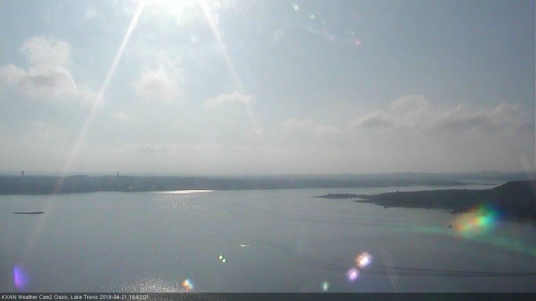 Lake Travis webcam, April 21, 2018 5:10 PM CT