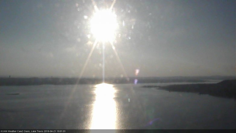 Lake Travis webcam, April 21, 2018 6:15 PM CT