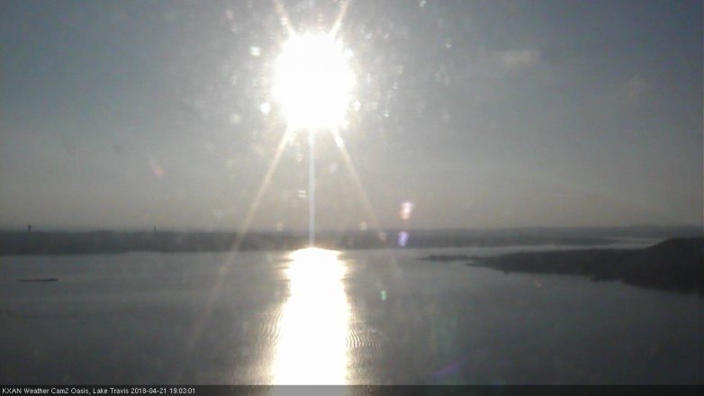 Lake Travis webcam, April 21, 2018 6:20 PM CT