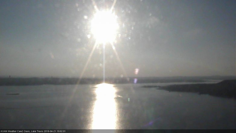 Lake Travis webcam, April 21, 2018 6:30 PM CT