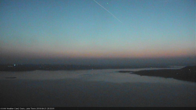 Lake Travis webcam, April 21, 2018 7:45 PM CT