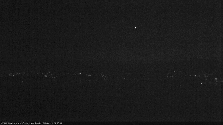 Lake Travis webcam, April 21, 2018 8:25 PM CT