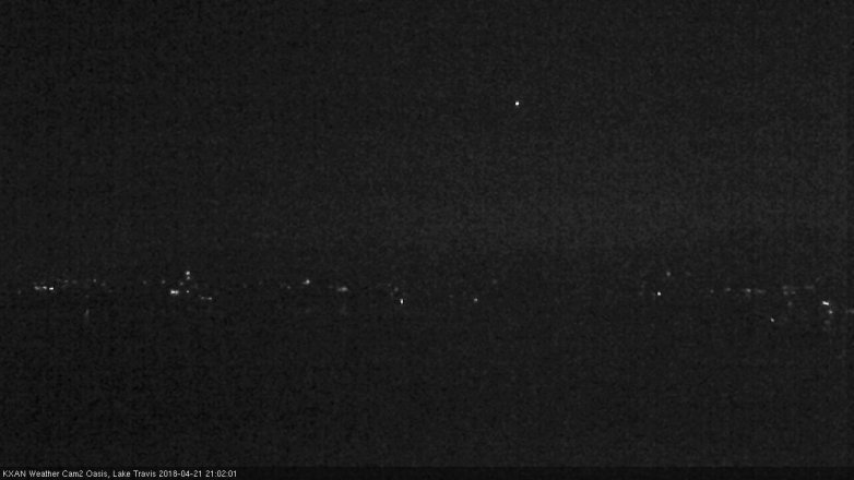 Lake Travis webcam, April 21, 2018 8:30 PM CT