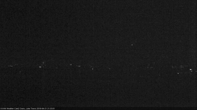 Lake Travis webcam, April 21, 2018 9:00 PM CT