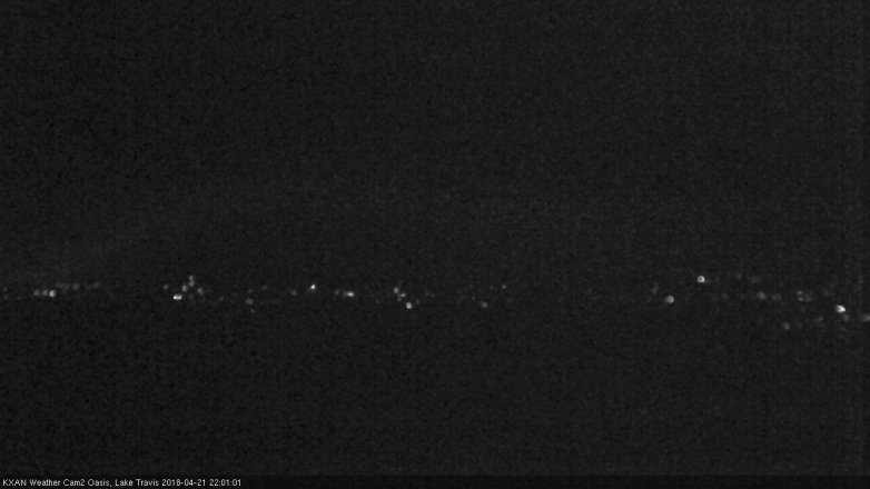 Lake Travis webcam, April 21, 2018 9:05 PM CT
