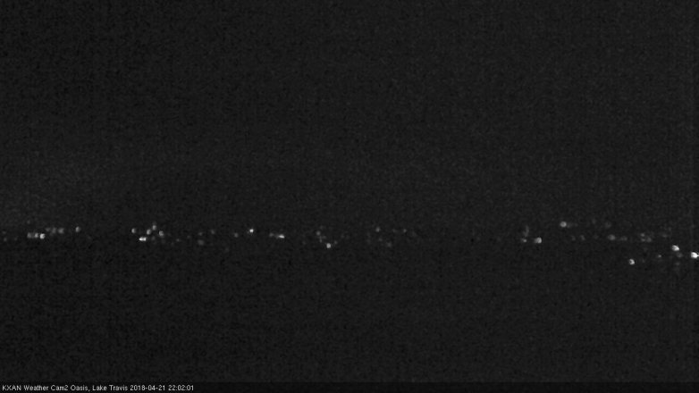 Lake Travis webcam, April 21, 2018 9:10 PM CT