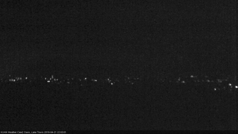 Lake Travis webcam, April 21, 2018 9:20 PM CT
