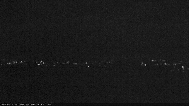 Lake Travis webcam, April 21, 2018 9:45 PM CT