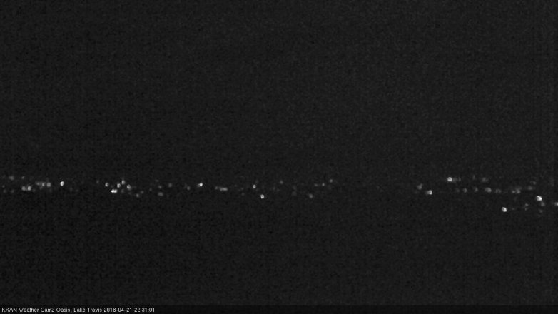 Lake Travis webcam, April 21, 2018 9:50 PM CT