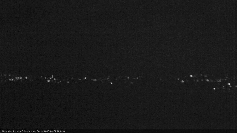 Lake Travis webcam, April 21, 2018 10:00 PM CT