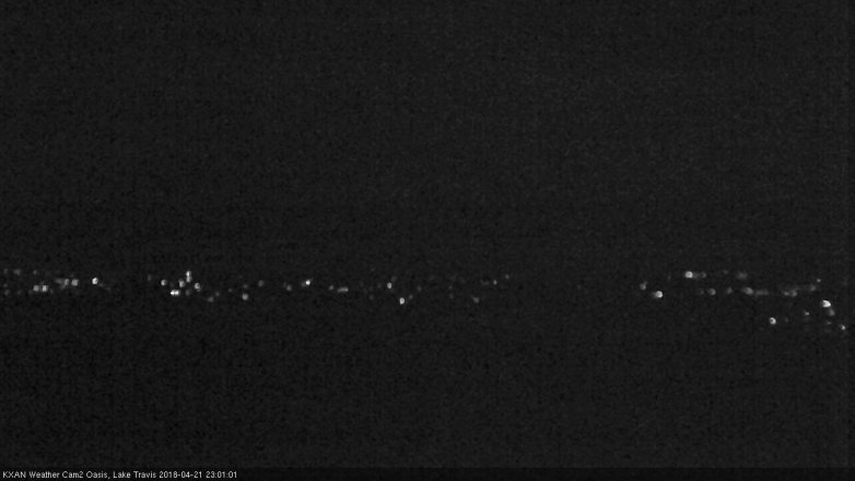 Lake Travis webcam, April 21, 2018 10:30 PM CT