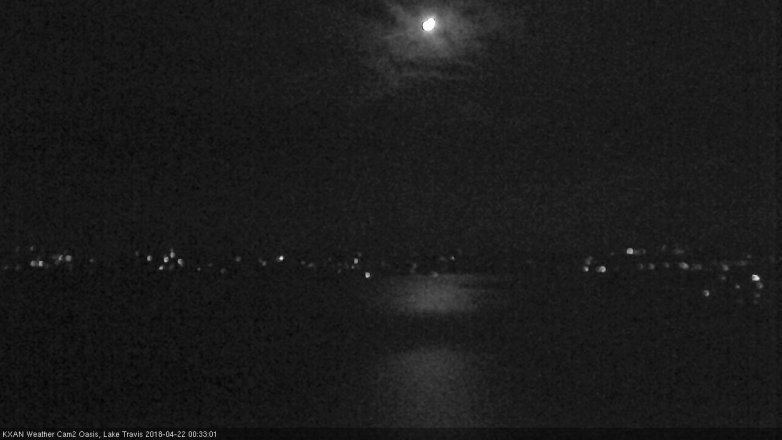 Lake Travis webcam, April 21, 2018 11:50 PM CT