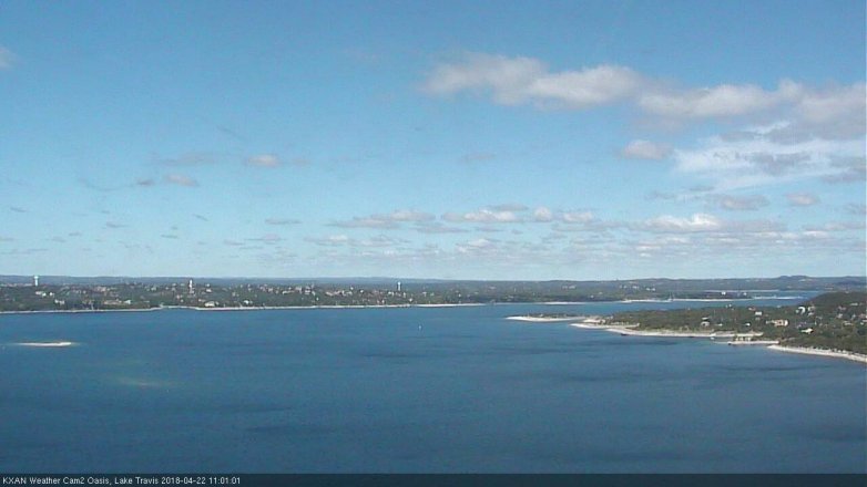 Lake Travis webcam, April 22, 2018 10:10 AM CT