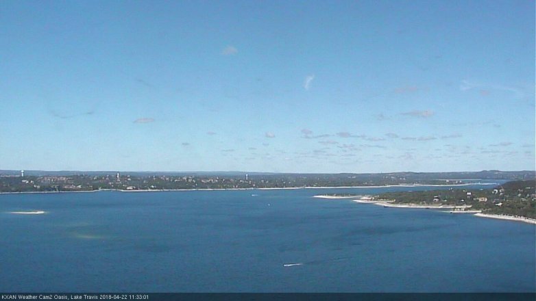 Lake Travis webcam, April 22, 2018 11:00 AM CT